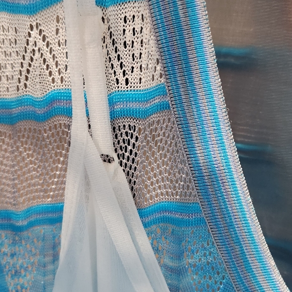 Bebe stretch sheer and lined blue maxi dress size M New without tags. - Picture 4 of 6